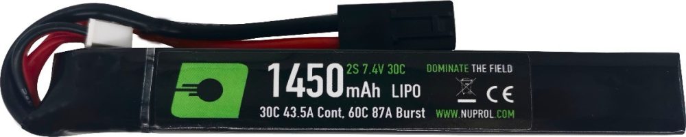 NP Power 1450mah 7.4v 30c Lipo Stick Type