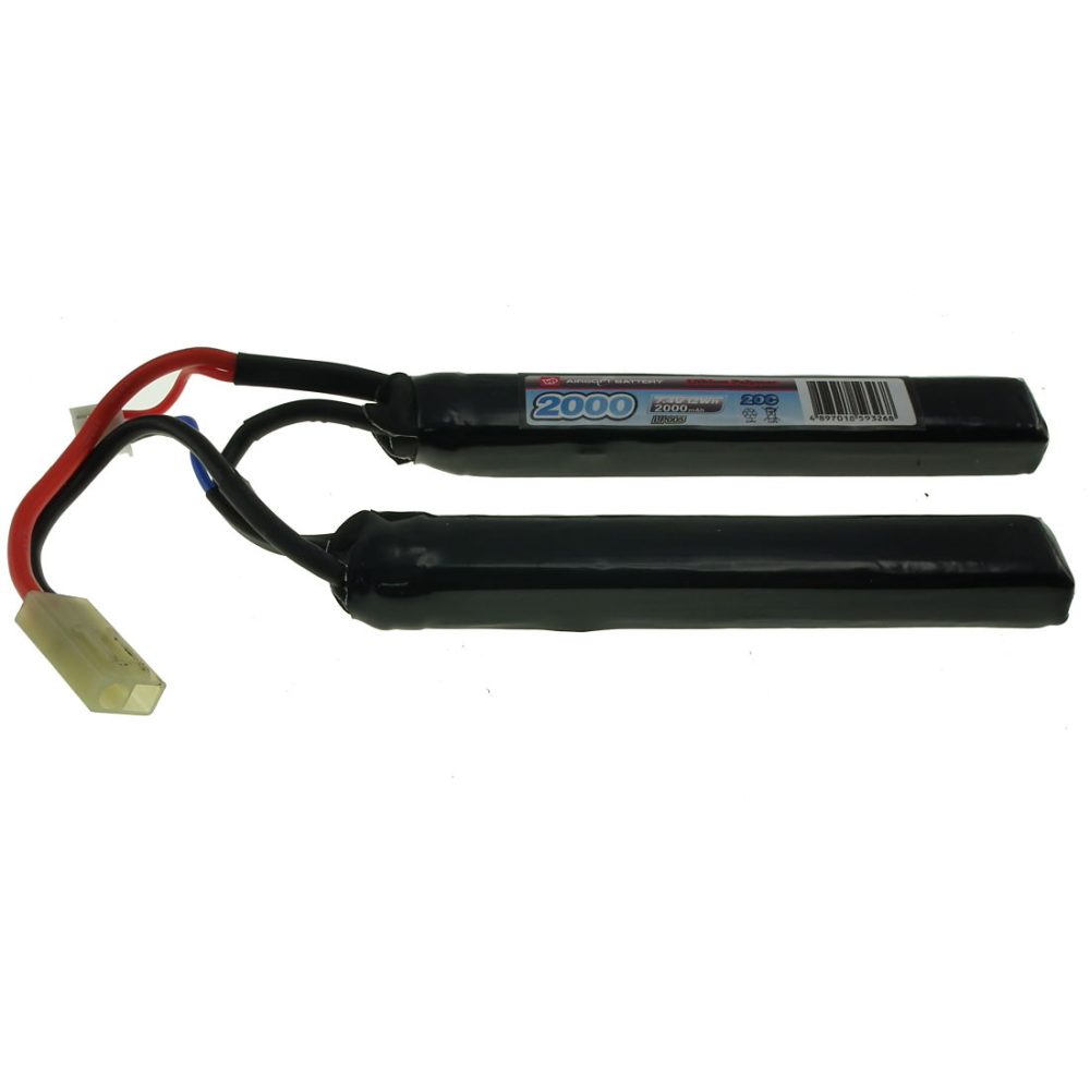 LIPO - 7.4V 2000mAh 20C/40C Airsoft Split Pack Vapex Tamiya