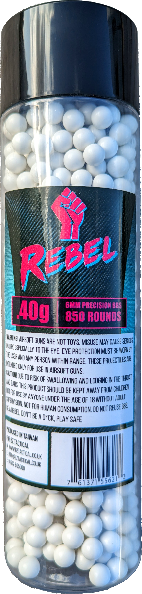 Rebel Precision Heavyweight BIO 6mm BBs 850pcs Bottle - 0.40g
