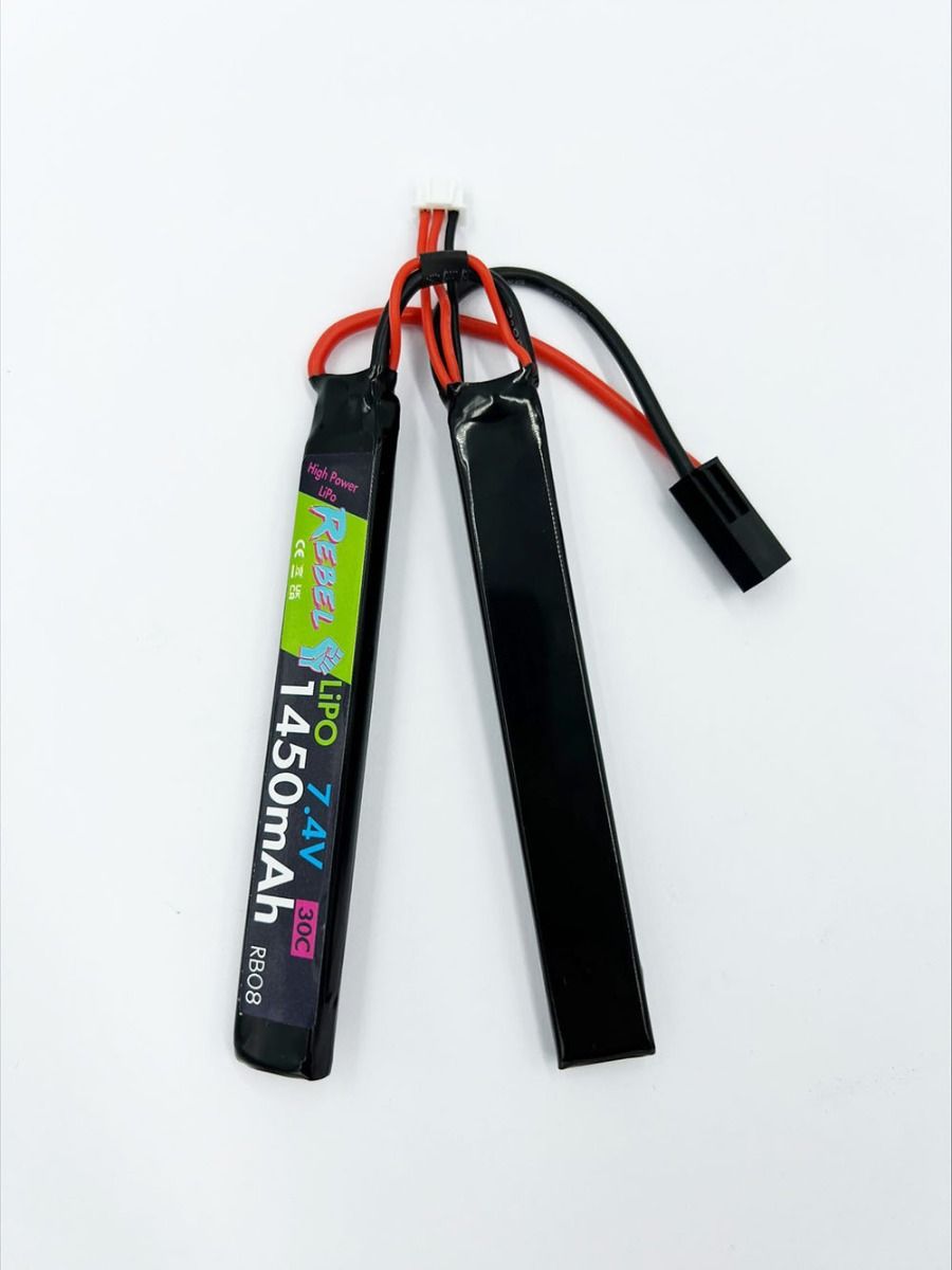 Rebel Battery - 1450mAh Lipo 7.4V 30C Nunchuck - Mini Tamiya