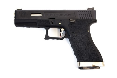 WE E Force EU17 Pistol BK (Black Slide and Silver Barrel