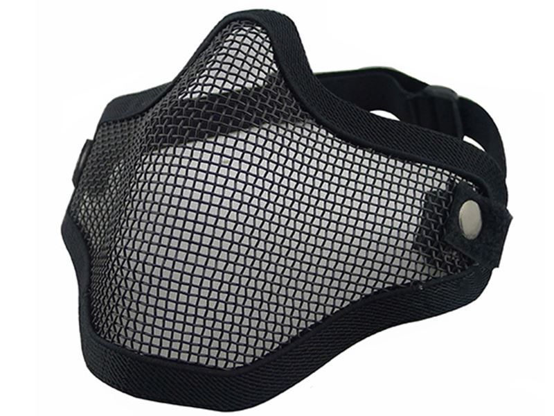 Big Foot V1 Strike Steel Half Face Mask (One Belt Version) (Black)