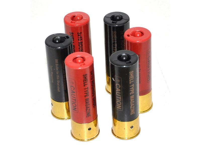 Double Eagle Universal Pack of 6 Shotgun Shells (Marui/Fabarm/Secutor/Franchi/Cym/A&K etc)