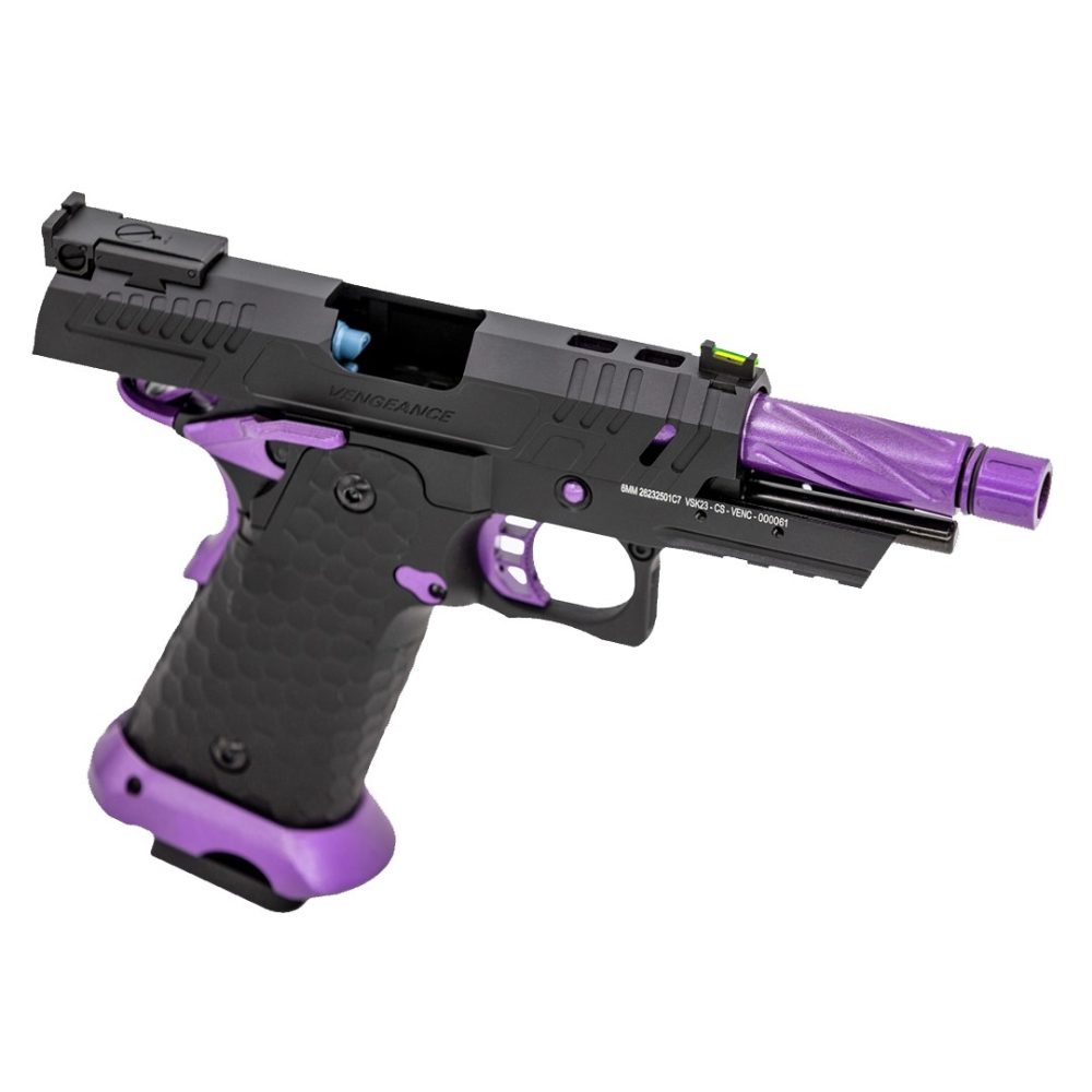 Hi-Capa CS Vengeance 3.8 Compact GBB Pistol (Black) (Purple Match) - Image 2