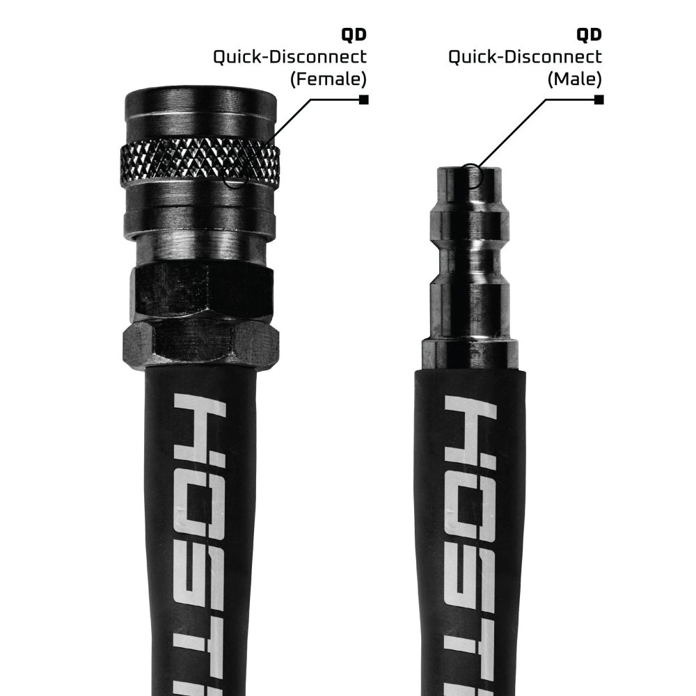 HK Army Hostile AWS Flex Remote Line 42" Hose - Black - Image 4