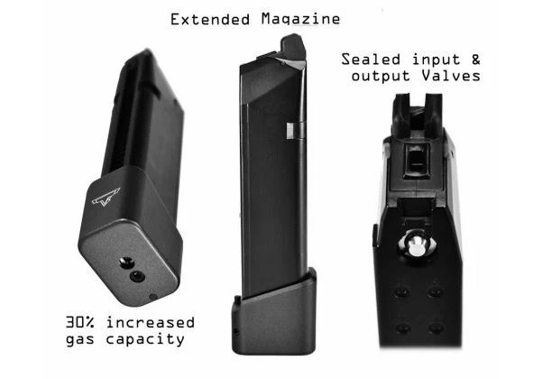 TTI JW Series Ballerina 28rd Gas Magazine for EMG / Army Armament 2011 GBB - Image 2