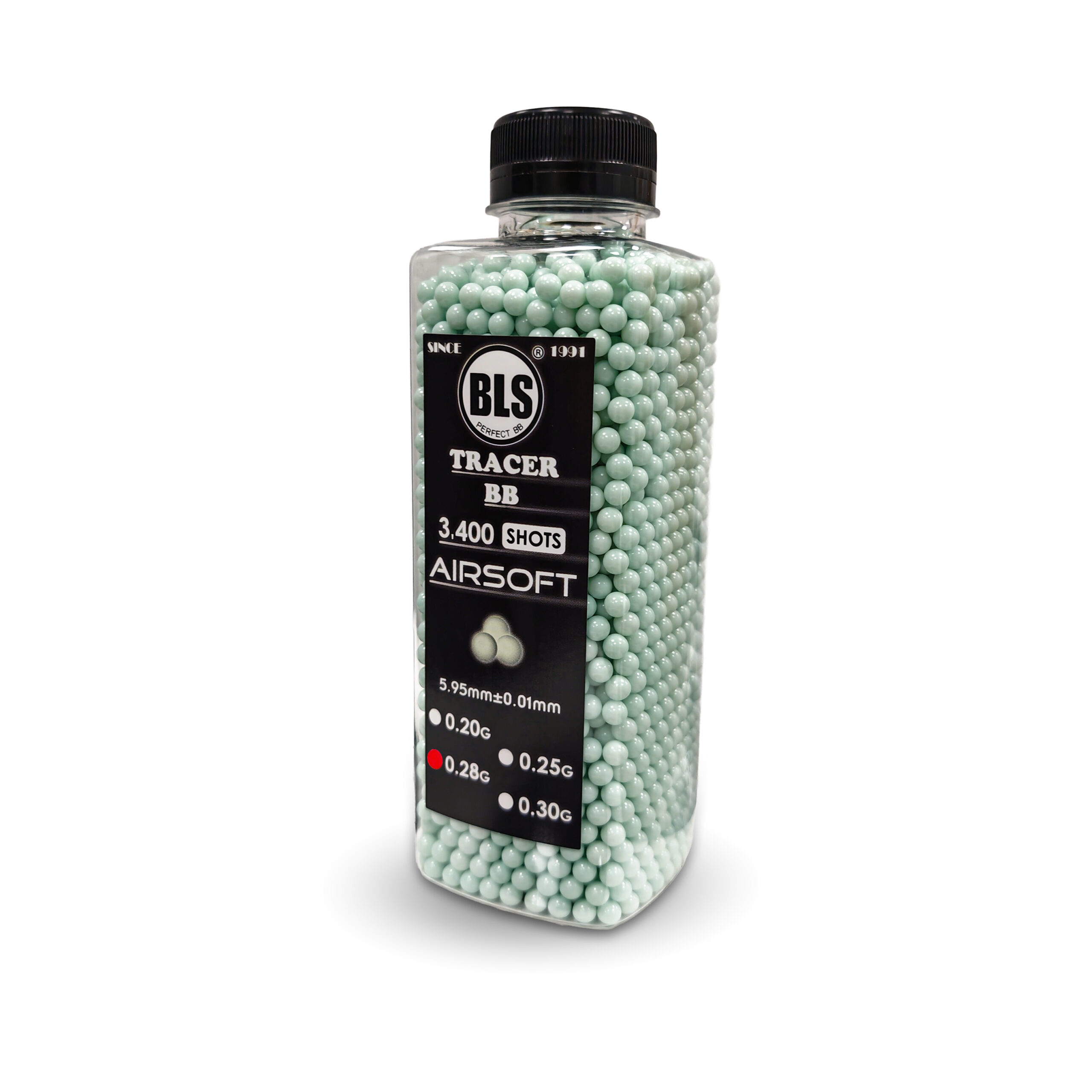 BLS 0.28g Blue Tracer BBs - 3400rd Bottle (2026 Version)