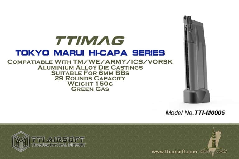 TTI Aluminium Light Weight Mag for Hi-CAPA (compatible with TM/WE/VORSK/ARMY) - Image 2